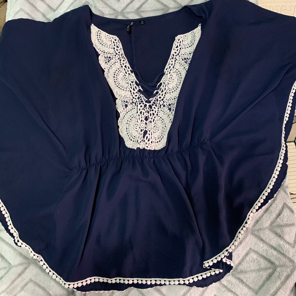 Navy blue blouse
